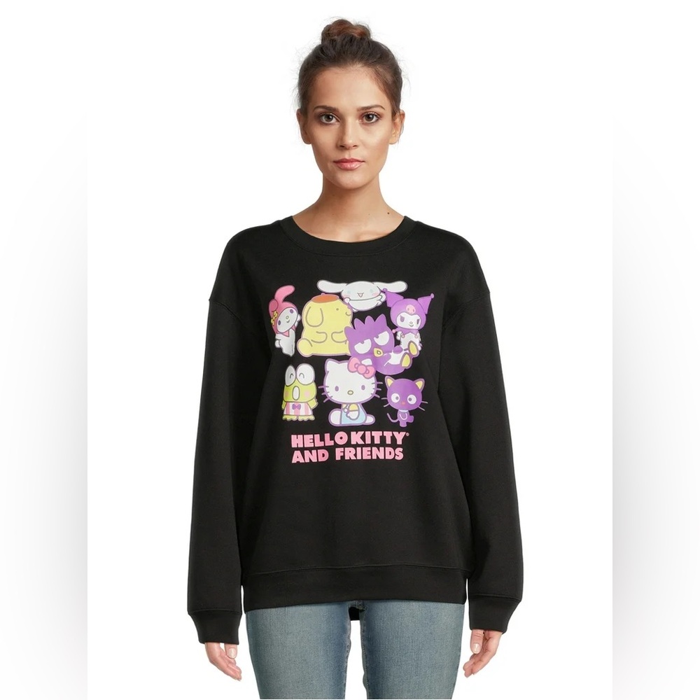 Hello Kitty‎ and Friends Black Graphic Print Sweatshirt M